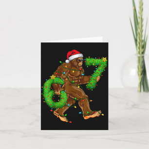 Cartão Camisas engraçadas de Natal do Bigfoot Meme Six Se