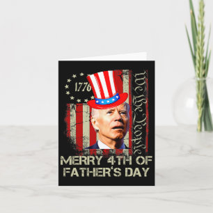 Cartão Camisas engraçadas do Joe Biden Feliz 4 de Dia dos