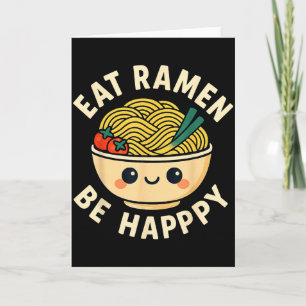 Cartão Camisas Ramen Kawaii Estilo Japonês Divertido Anim