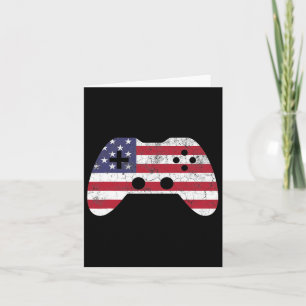 Cartão Camiseta 4 De Julho Video Game Gamer Crianças Meni