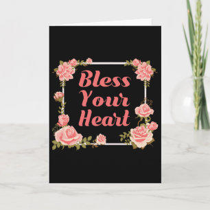 Cartão Camiseta Abençoa Seu Coração Com Rosas Inspirador 