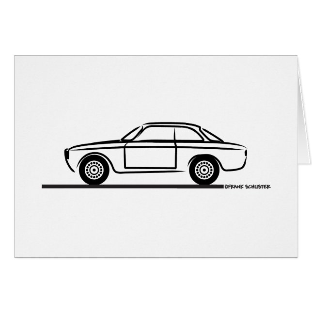 Cartão Camiseta Alfa Romeo GTA GTV (Frente Horizontal)