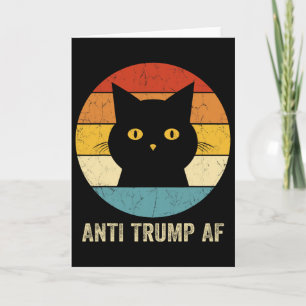 Cartão Camiseta Anti Trump Af Retro Engraçada Anti Trump