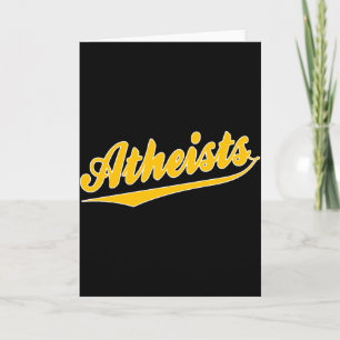 Cartão Camiseta Ateu da Equipe Estilo Beisebol