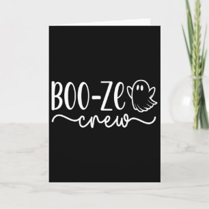 Cartão Camiseta Boo-ze Crew Halloween Ghost Vacation Crui