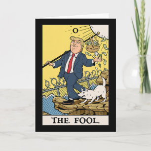 Cartão Camiseta Carta Tarot Trump O Louco Engraçada Anti-