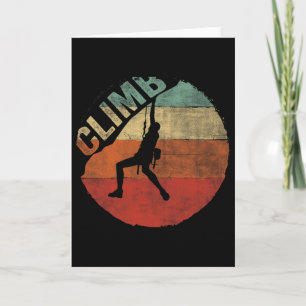 Cartão Camiseta Climber Montanhista Vintage Escalada em R