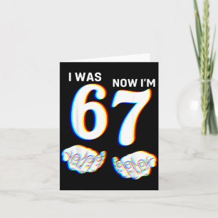 Cartão Camiseta de Aniversário de 7 Anos Six Seven Meme t