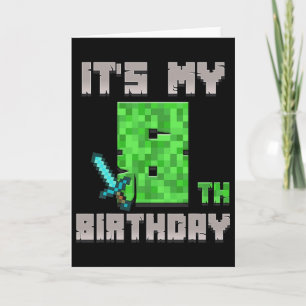 Cartão Camiseta de aniversário É o meu 8º aniversário Gam