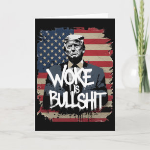 Cartão Camiseta de Apoio a Donald Trump Acordado é Patrió