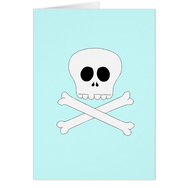 Cartão Camiseta de bebê crânio (Frente)