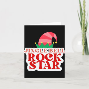 Cartão Camiseta de bebê de Natal Jingle Bell Rock Star pa