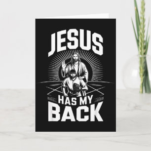Cartão Camiseta de beisebol Jesus tem minha parte traseir