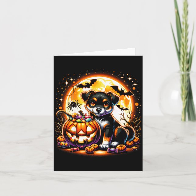 Cartão Camiseta de Cachorro Halloween4 (Frente)