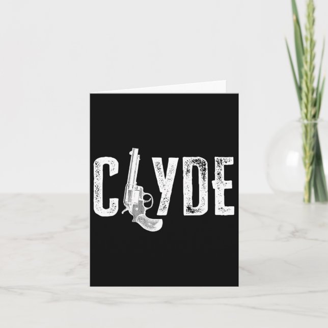 Cartão Camiseta de casal combinando Bonnie Clyde no Dia d (Frente)