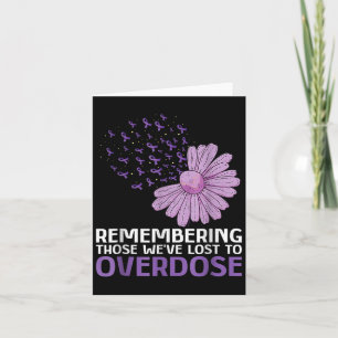 Cartão Camiseta de Conscientização de Overdose em Memória