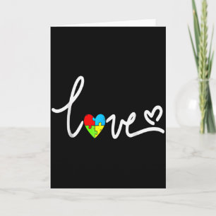 Cartão Camiseta de conscientização sobre autismo para hom