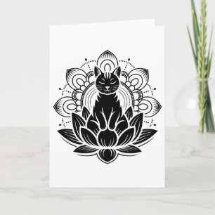 Cartão Camiseta de Espiritualidade Yoga Flor de Lótus de