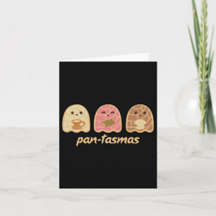 Cartão Camiseta de Fantasmas Fantasma Fofo Outono para Mu