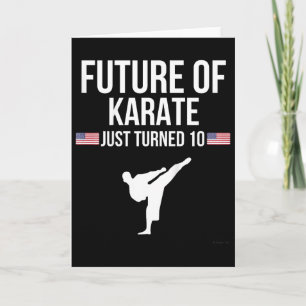 Cartão Camiseta de Karatê para Aniversário de 10 anos de 
