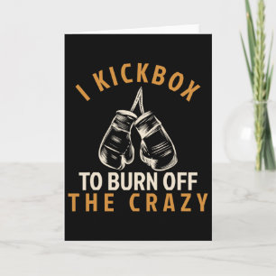 Cartão Camiseta de Kickboxing - Eu Pratico Kickbox Para Q