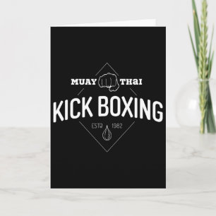 Cartão Camiseta de Kickboxing Muay Thai Boxer Artes Marci