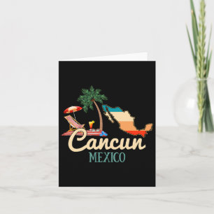Cartão Camiseta de lembrança de Cancun México Família Cor