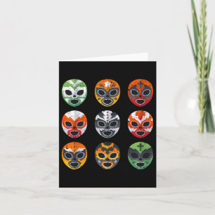 Cartão Camiseta de Máscaras Luta Livre Menino Homens Luta