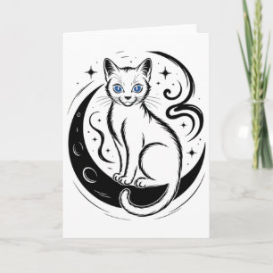 Cartão Camiseta de Meditação Yoga Flor de Lótus de Gato R