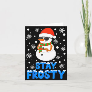 Cartão Camiseta de Natal Engraçada Frosty Natal Legal Bon