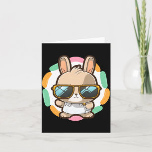 Cartão Camiseta de primavera desenho animado pascoa óculo