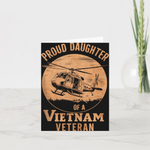 Cartão Camiseta de tanque Orgulhosa Filha de um Veterano