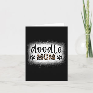 Cartão Camiseta Desbotada Mãe Doodle Vintage Leopardo Dou
