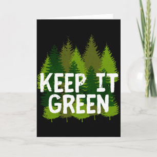 Cartão Camiseta Dia da Terra Mantenha Verde Respeite as Á