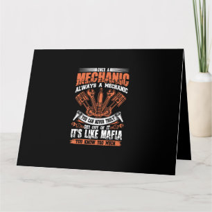 Cartão Camiseta Divertida de Artesão Uma Vez um Mecânico