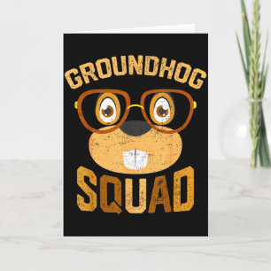 Cartão Camiseta Divertida do Esquadrão do Groundhog Dia F