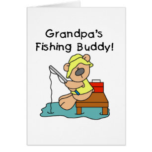 Cartão Camiseta do amigo da pesca do vovô do Pesca-Urso