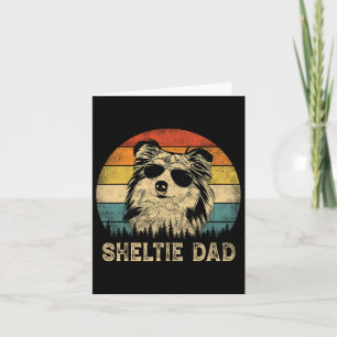 Cartão Camiseta do Dia dos Pais Amantes de Cães Sheltie D
