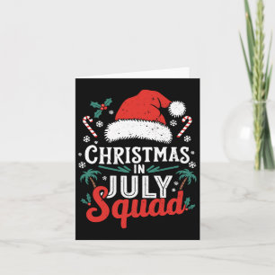 Cartão Camiseta do Esquadrão do Natal em Julho Férias em