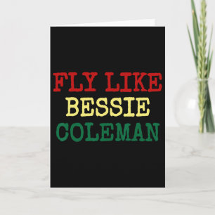 Cartão Camiseta do Mês da História Negra Bessie Coleman P