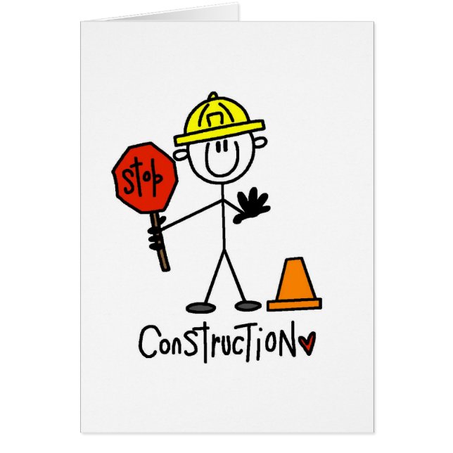 Cartão Camiseta e presentes básicos da construção (Frente)