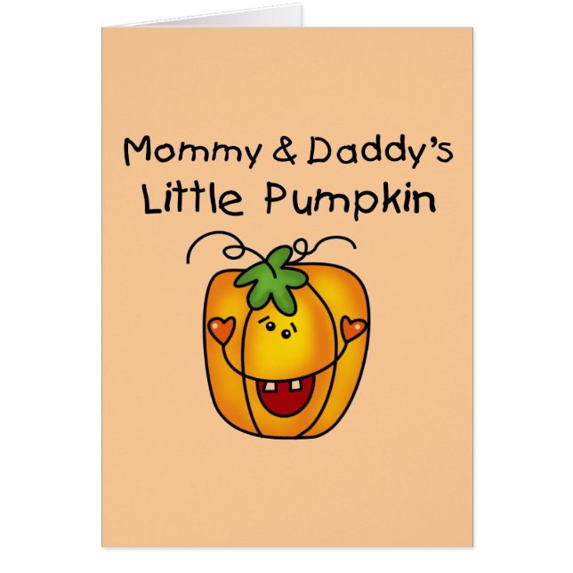 Cartão Camiseta e presentes da abóbora das mamães e do (Frente)