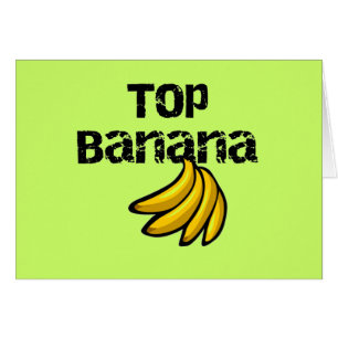 Cartão Camiseta e presentes da banana superior
