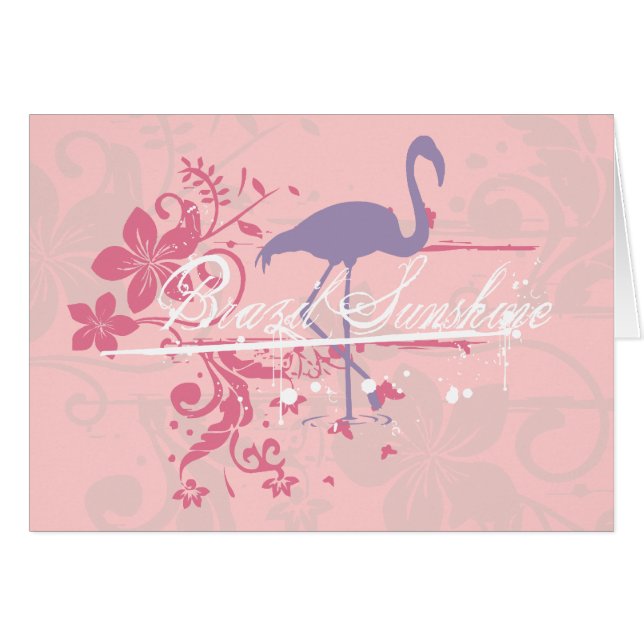 Cartão Camiseta e presentes da luz do sol de Brasil (Frente Horizontal)