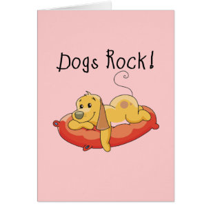 Cartão Camiseta e presentes da rocha dos cães