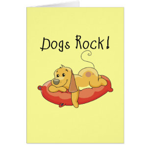 Cartão Camiseta e presentes da rocha dos cães