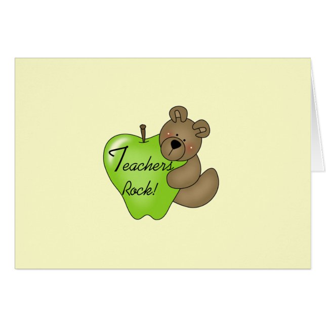 Cartão Camiseta e presentes da rocha dos professores do (Frente Horizontal)