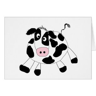 Cartão Camiseta e presentes da vaca da fazenda