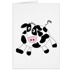 Cartão Camiseta e presentes da vaca da fazenda