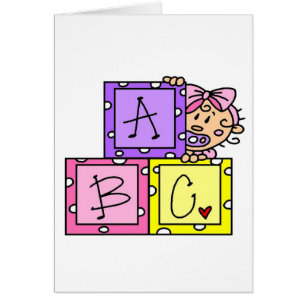 Cartão Camiseta e presentes de ABC do bebê
